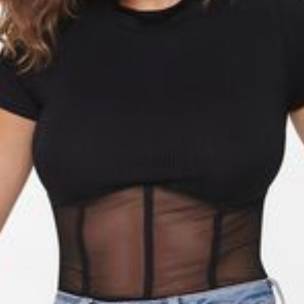 Sheer Mock Neck BodySuit